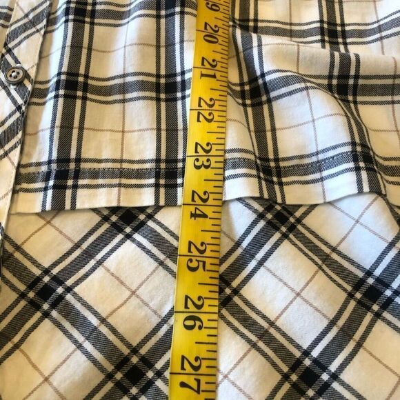 J. Jill Windowpane Plaid Lagenlook Top Size M - Picture 13 of 14